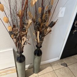 Vases with Fake Flowers 