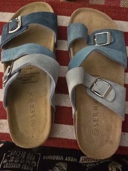 Serra Multicolor Blue Strappy Sandals