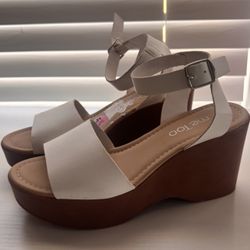 White Wedged Heels