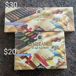 REMBRANDT 15 Soft Pastels & 15  Soft Half Pastels ( price is on the pics