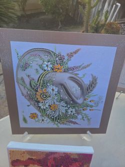 Floral Heart Diamond Painting Art