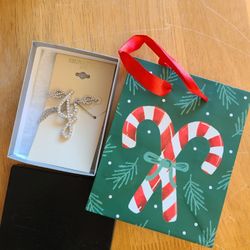 Ready To Gift $3 Sparkly Initial J- Necklace And Earrings Set- NEW With Gift Bag