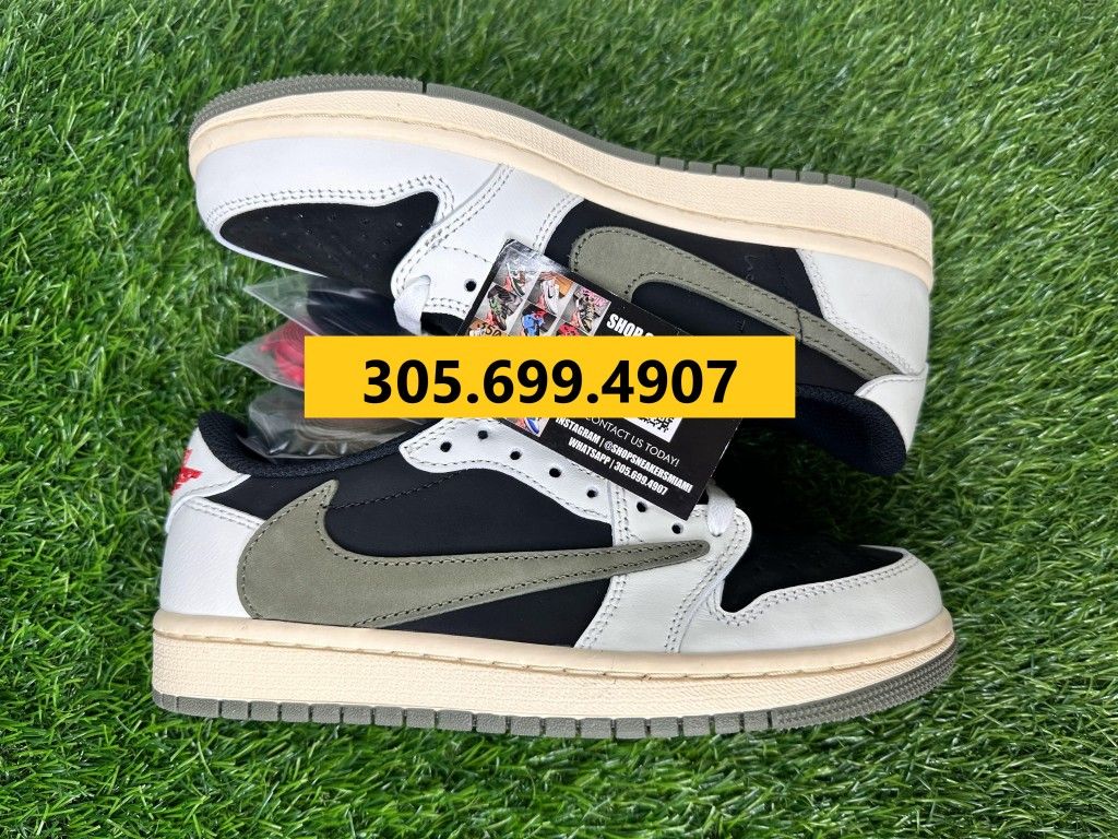 TRAVIS SCOTT NIKE AIR JORDAN LOW RETRO OLIVE SNEAKERS SHOES MEN