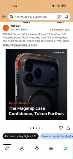 Torras Q3 Air Pro for iPhone 17 Pro