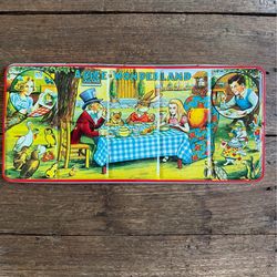 Vintage Alice in Wonderland watercolor paint set.