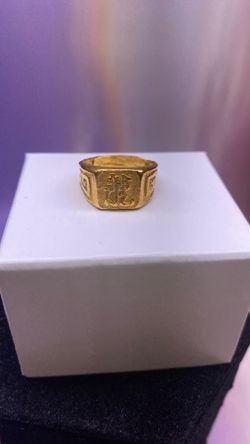 24k Adjustable “Good Luck And Fortune “ Ring