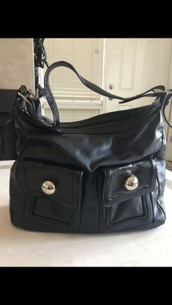 Vintage black leather Kate Spade purse handbag