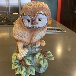ELF OWL 🦉 Bird porcelain figurine statue by Andrea by Sadek. Made in Japan