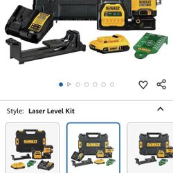 DEWALT 20V/12V Laser Level Kit, 3 x 360, Green (DCLE34030G) Open Box . Firm PPrice 🛑