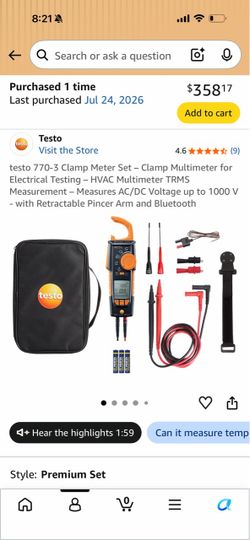 Testo 770-3 Clamp Meter Set