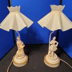 Vintage Figure Table Lamps Set