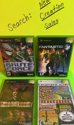 $20ea Like-NEW DISC Original Xbox Games Brute Force Fantastic Four Pirates of the Caribbean Namco Museum Platinum Hits Microsoft Console Retro Gaming