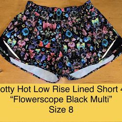 Lululemon Womens Size 4 Flowerscope Black Hotty Hot LowRise Lined Short 4''  NWOT for Sale in Indio, CA - OfferUp
