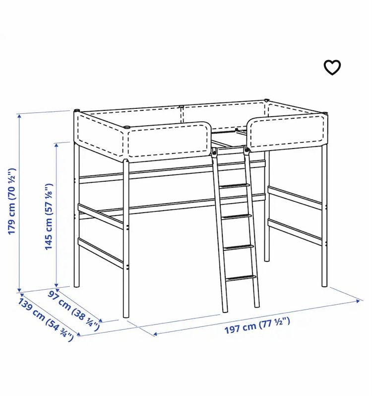 Loft Twin Bunk Bed And Mattress