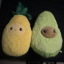 Giant Plush Avocado & Pineapple 