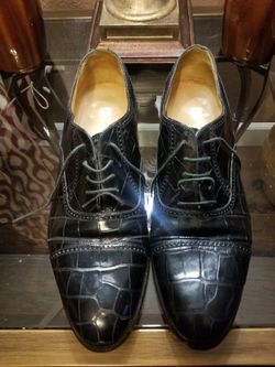 MENS CAPROUCCI ALLIGATOR SHOES SZ.11 N