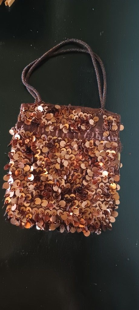 Brown/Copper Sequin Purse/Handbag