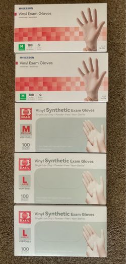 Vinyl Exam Gloves (5 boxes)