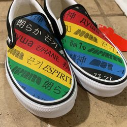 Vans Classic Slip ON Spirit Multi/White Women's Shoes Size 6.5