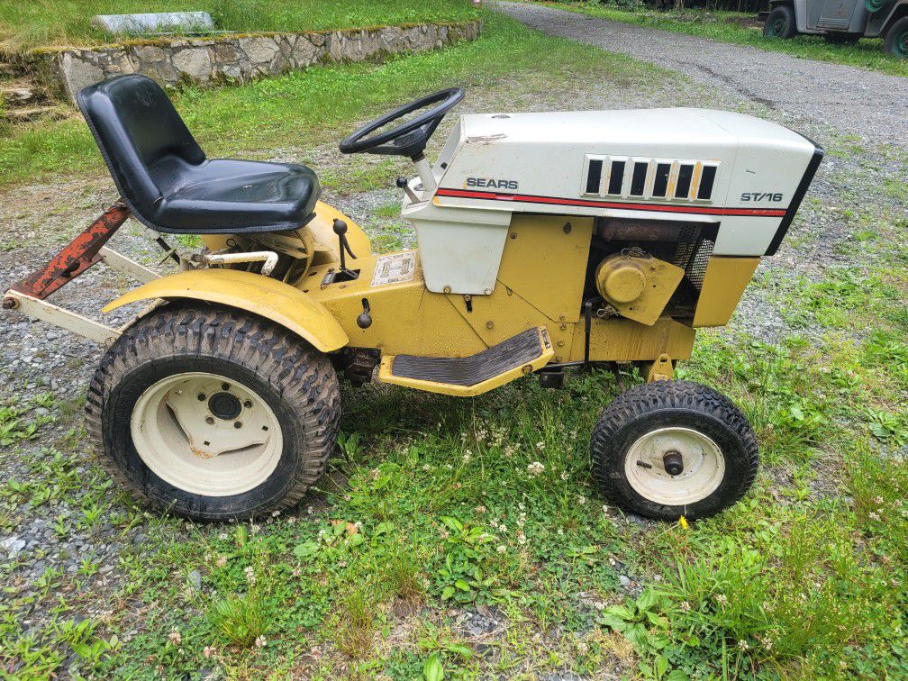 Sears St 16  Tractor With 3 Point Lift, Mower and Plow