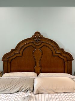 King size solid wood headboard
