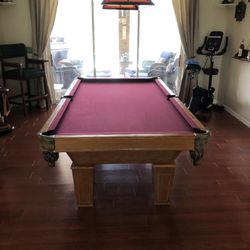 Solid Wood 8ft Pool Table
