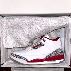 Brand New Jordan 3 Retro “Cardinal” Men’s Size 10.5