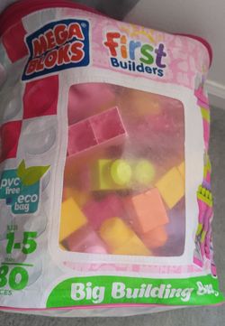 Mega Blocks 80 pcs set Pink big lego blocks.
Pick up in Vernon hills.