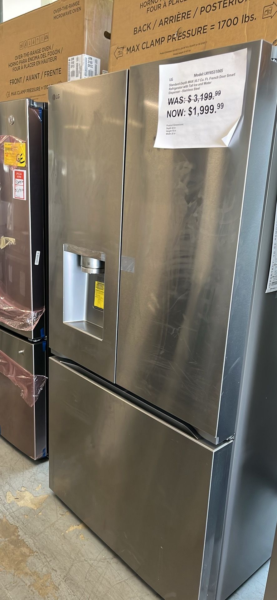 💥Great Saving💥 31 cu. ft. SMART Standard Depth MAX French Door Refrigerator with Dual Ice Makers