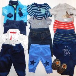 Baby Boy Clothes Lot NEWBORN Fall Winter Outfits
