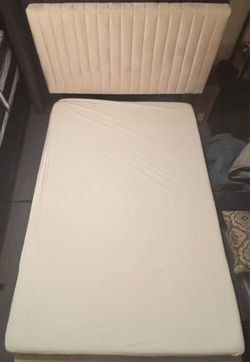 Full size bed frame and mattress