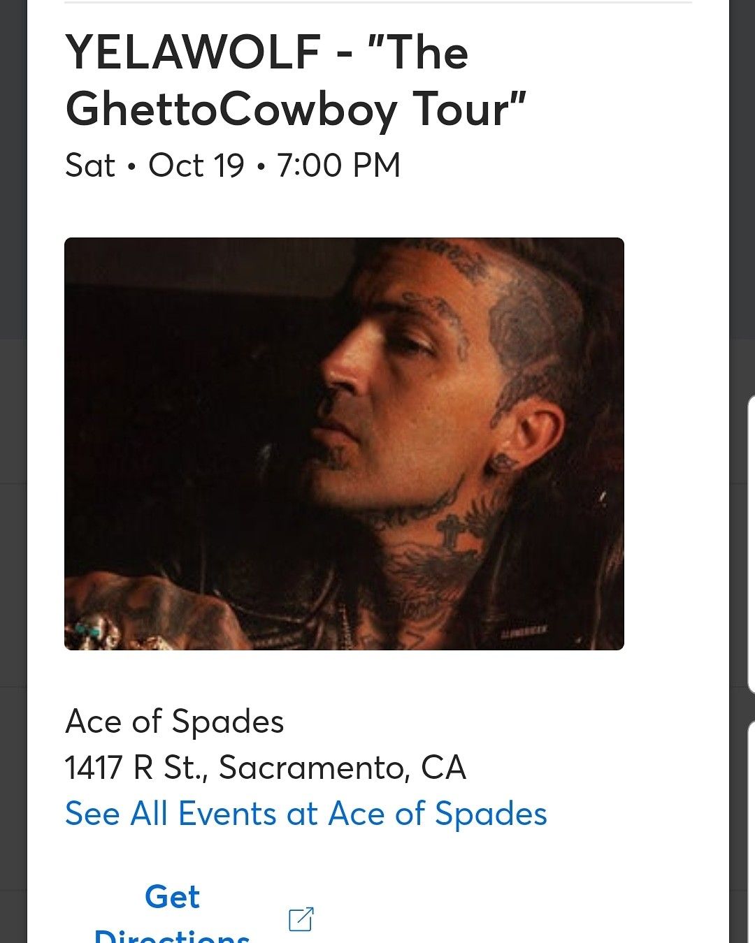Yelawolf Concert 2 Tickets Sacramento