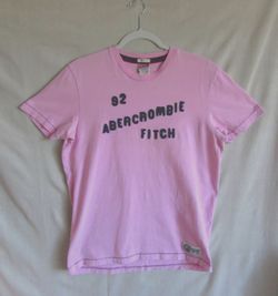 Abercrombie Fitch 92 Vintage Pink T-Shirt Womens Size L Pre-Owned