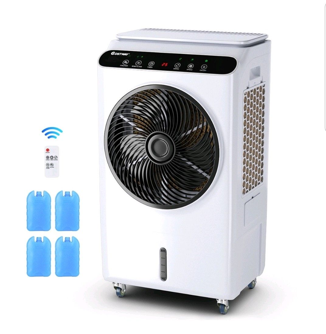 Costway Evaporative Air Cooler Fan & Humidifier W/Remote Control EP24211!