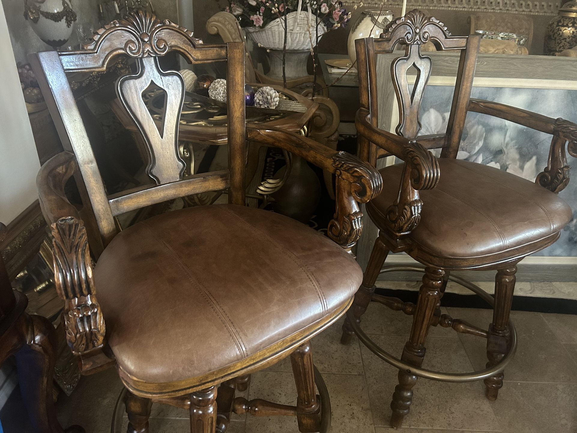 Pair If Ashley Bar Stools 