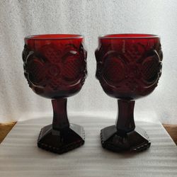 Several Vintage AVON red Glass Pieces