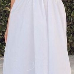 NWT Forever 21 White Poplin Cutout Fit Flare Midi dress 