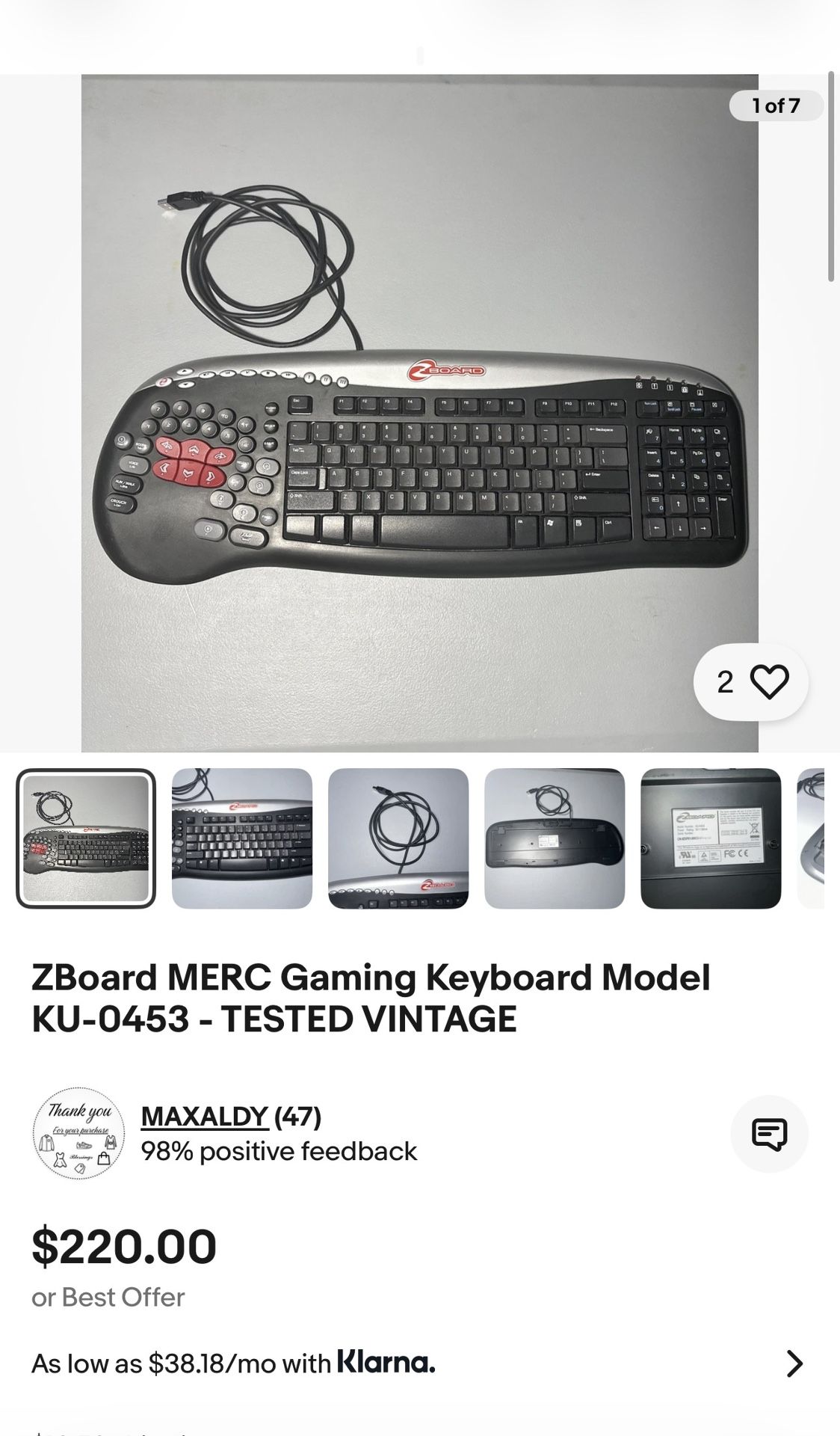 Z-Board Merc Gaming Keyboard