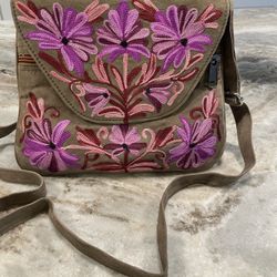 Leather Embroidery Bag 