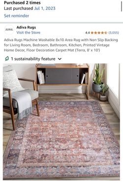 8x10 & 5x7 Washable Rug Boho