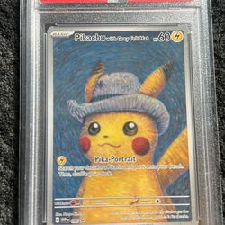 Pikachu With Grey Felt Hat PSA10 (Read description)
