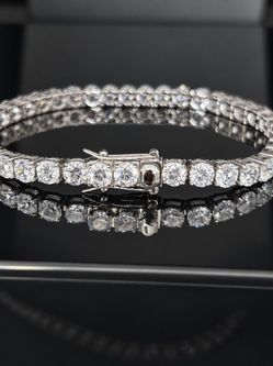 5mm Tennis bracelet, 316 Stainless Steel, High-Quality 5A Cubic Zirconia, 7.5 inch 8 Inch
