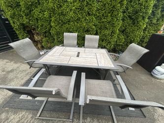 7 piece outdoor dining table