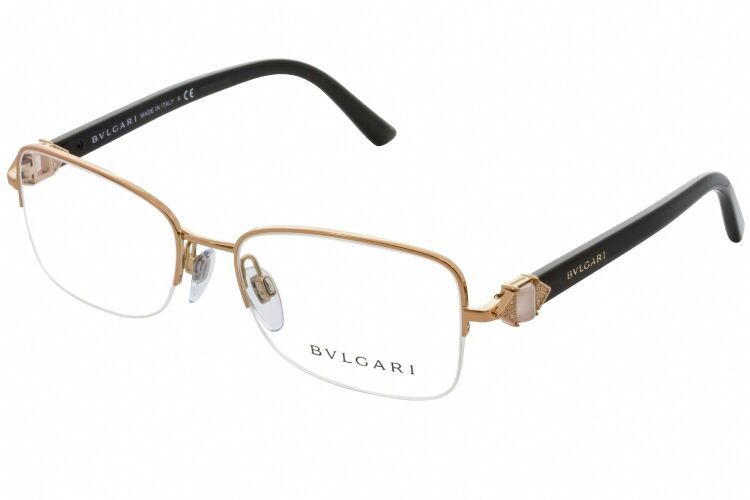 New Bvlgari Bulgari Eyeglass Frames Half-rim Authentic