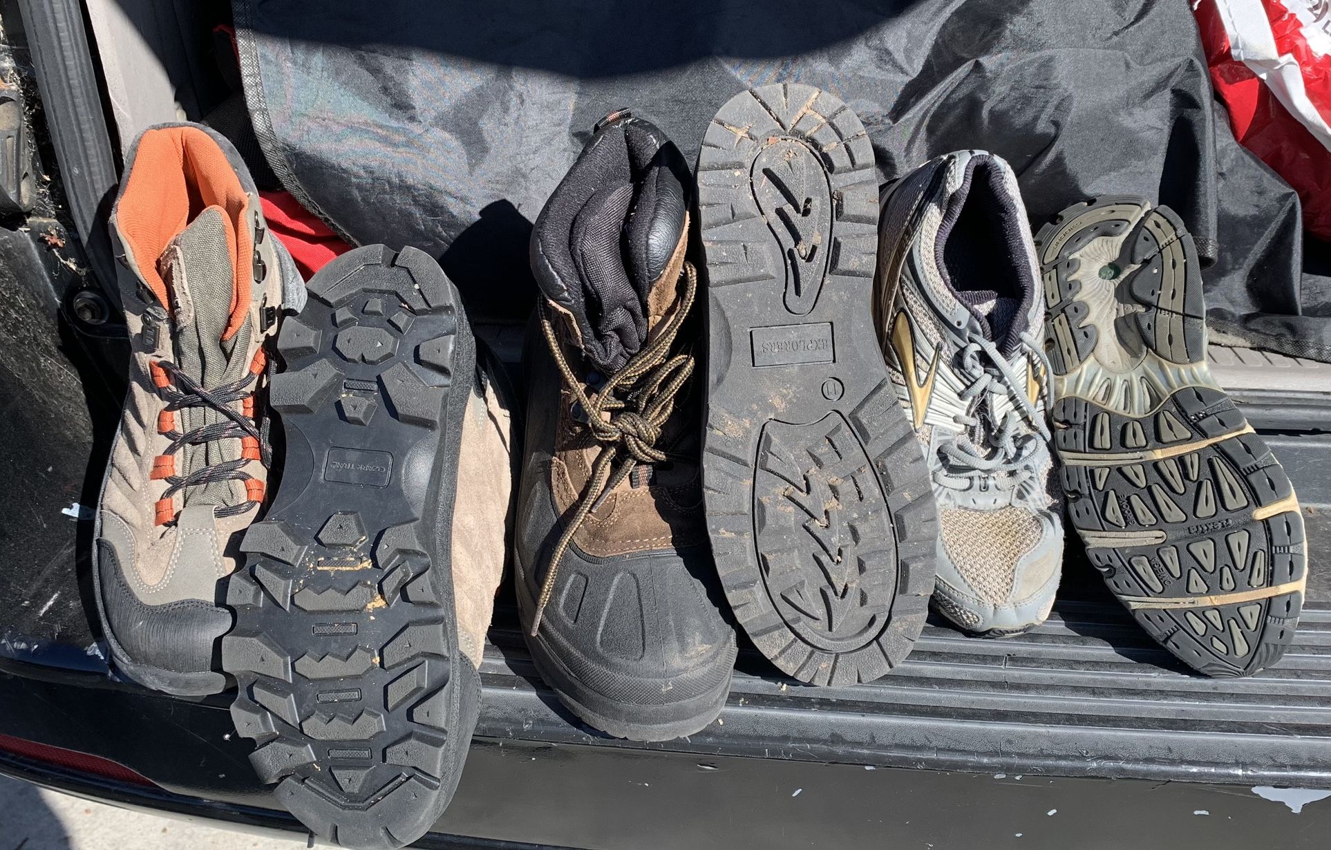 WORK / HIKING BOOTS , RUNNING SHOES , SNOW BOOTS