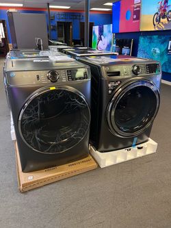 GE BLACK WASHER AND DRYER