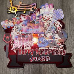 K Pop Demon Hunter Cake Topper Huntrix Saja Boys 