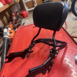 Harley Quick Detach Hold Fast Sissy Bar, Back Rest And Luggage Rack