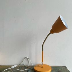 Saffron Orange Adjustable Metal Desk Lamp
