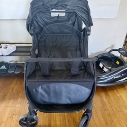 Lvvbaby Double Stroller w/ Adjustable Canopy